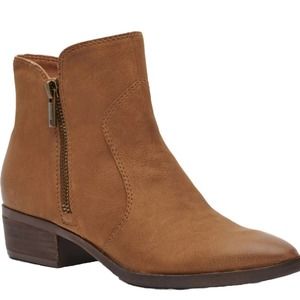 New Lucky Brand TAYTI Topogan Tan Point Toe Western Cowboy Boot Ankle Booties 12